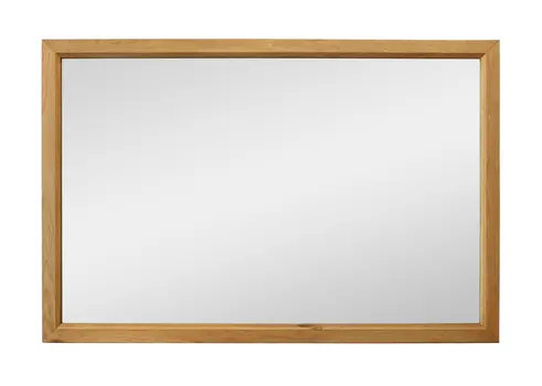 40" Natural Solid Wood Framed Mounted Accent Mirror