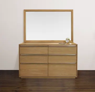 40" Natural Solid Wood Framed Mounted Accent Mirror