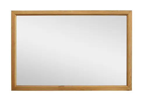 40" Natural Solid Wood Framed Mounted Accent Mirror