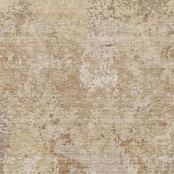 8' X 10' Copper And Beige Abstract Washable Indoor Outdoor Area Rug