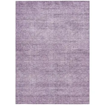 5' X 8' Lavender And Purple Abstract Washable Indoor Outdoor Area Rug