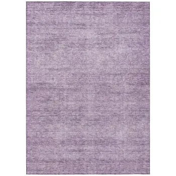 5' X 8' Lavender And Purple Abstract Washable Indoor Outdoor Area Rug