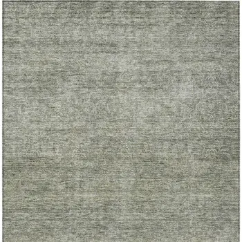 5' X 8' Sage And Ivory Abstract Washable Indoor Outdoor Area Rug