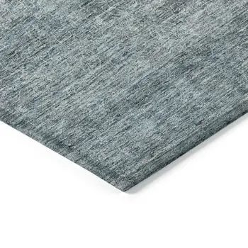 5' X 8' Blue And Ivory Abstract Washable Indoor Outdoor Area Rug