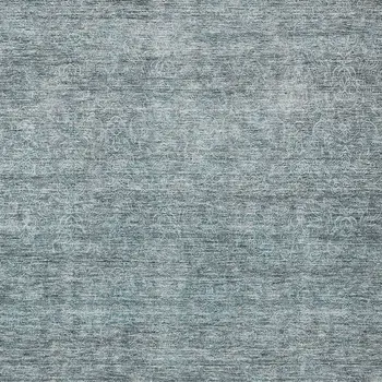 8' X 10' Blue And Ivory Abstract Washable Indoor Outdoor Area Rug