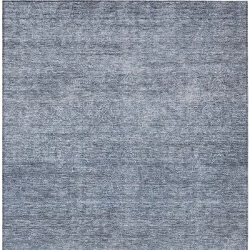 5' X 8' Sky Blue And Ivory Abstract Washable Indoor Outdoor Area Rug