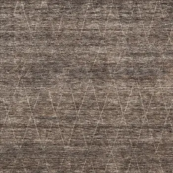 5' X 8' Coffee And Ivory Geometric Washable Indoor Outdoor Area Rug