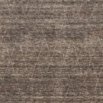 8' X 10' Coffee And Ivory Geometric Washable Indoor Outdoor Area Rug