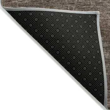 10' X 14' Coffee And Ivory Geometric Washable Indoor Outdoor Area Rug