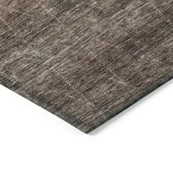 10' X 14' Coffee And Ivory Geometric Washable Indoor Outdoor Area Rug