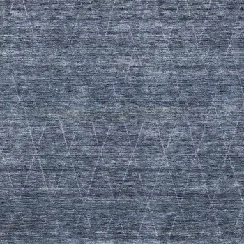 8' X 10' Navy Blue And Ivory Geometric Washable Indoor Outdoor Area Rug