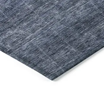 9' X 12' Navy Blue And Ivory Geometric Washable Indoor Outdoor Area Rug