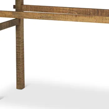 54" Brown Solid Wood Distressed Console Table