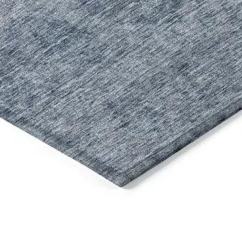 10' X 14' Blue And Ivory Floral Washable Indoor Outdoor Area Rug