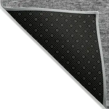 5' X 8' Gray And Charcoal Floral Washable Indoor Outdoor Area Rug