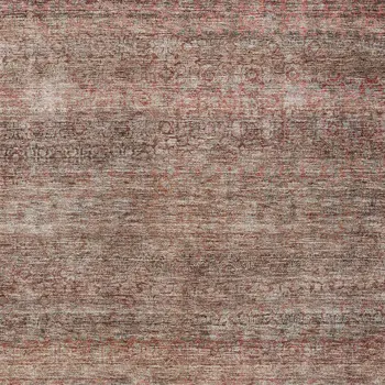 3' X 5' Coral And Black Striped Washable Indoor Outdoor Area Rug