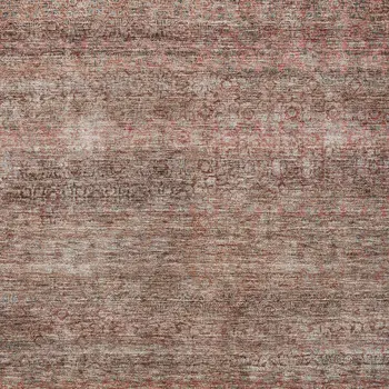 8' X 10' Coral And Black Striped Washable Indoor Outdoor Area Rug