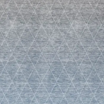 3' X 5' Blue And Gray Geometric Washable Indoor Outdoor Area Rug