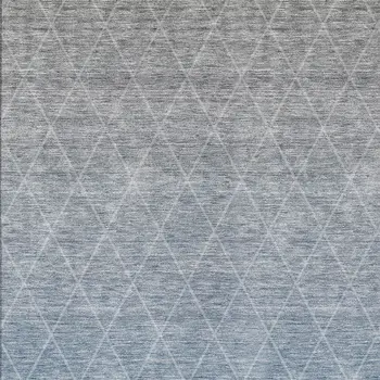 5' X 8' Blue And Gray Geometric Washable Indoor Outdoor Area Rug