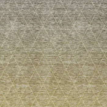 5' X 8' Gold And Gray Geometric Washable Indoor Outdoor Area Rug
