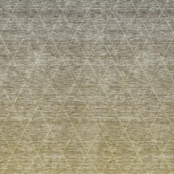 9' X 12' Gold And Gray Geometric Washable Indoor Outdoor Area Rug