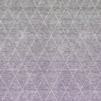 3' X 5' Lavender And Gray Geometric Washable Indoor Outdoor Area Rug