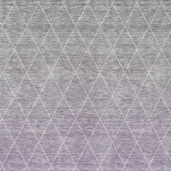8' X 10' Lavender And Gray Geometric Washable Indoor Outdoor Area Rug