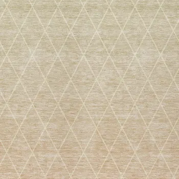 3' X 5' Salmon And Beige Geometric Washable Indoor Outdoor Area Rug