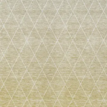 5' X 8' Wheat And Beige Geometric Washable Indoor Outdoor Area Rug