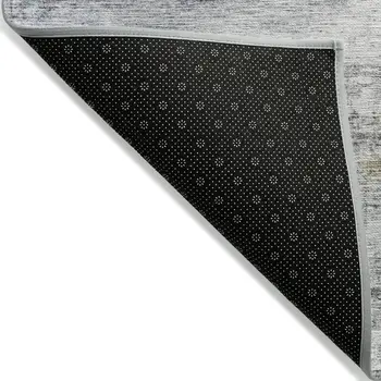 3' X 5' Silver Copper And Ivory Geometric Washable Indoor Outdoor Area Rug