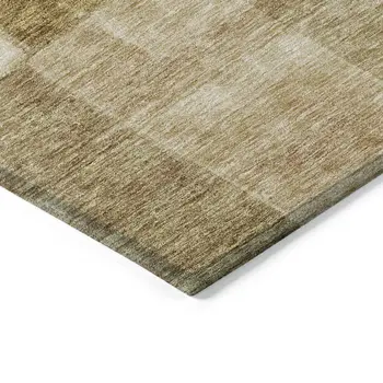 3' X 5' Terra Cotta Beige And Brown Geometric Washable Indoor Outdoor Area Rug