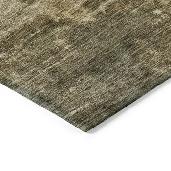 10' X 14' Linen Black And Copper Abstract Washable Indoor Outdoor Area Rug
