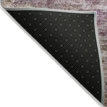 8' X 10' Blush Brown And Beige Abstract Washable Indoor Outdoor Area Rug