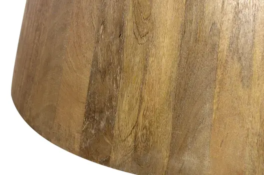 72" Natural Solid Wood Pedestal Base Round Top Dining Table