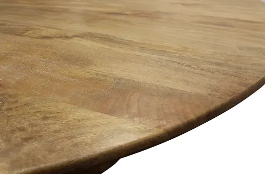 72" Natural Solid Wood Pedestal Base Round Top Dining Table