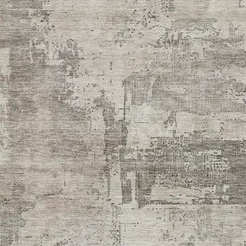 10' X 14' Linen And Gray Abstract Washable Indoor Outdoor Area Rug