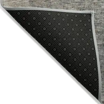 3' X 5' Coffee Black And Beige Abstract Washable Indoor Outdoor Area Rug