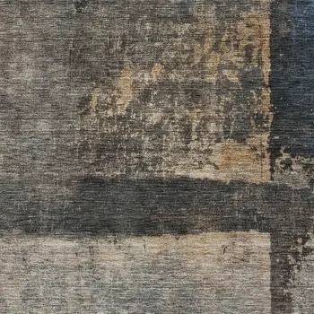 10' X 14' Coffee Black And Beige Abstract Washable Indoor Outdoor Area Rug
