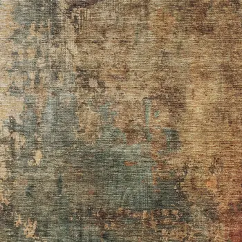 10' X 14' Sage Tan And Copper Abstract Washable Indoor Outdoor Area Rug