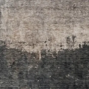 10' X 14' Taupe And Charcoal Abstract Washable Indoor Outdoor Area Rug
