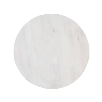 36" White Solid Wood Round Cross Legs Coffee Table