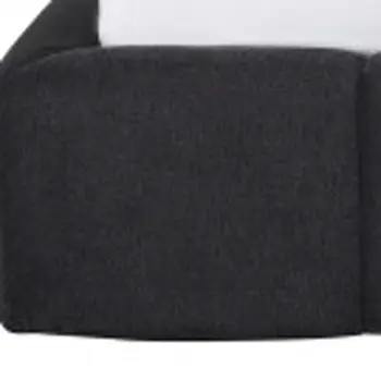 Dark Gray Tufted Linen Blend Upholstered King Bed Frame