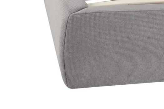 Gray Tufted Linen Blend Upholstered Queen Bed Frame