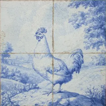 12" x 12" Blue Vinyl Arabesque Peel And Stick Removable Tiles