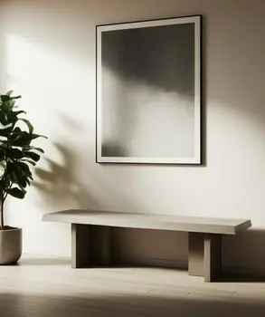 70" Brown Solid Wood Live Edge Bench