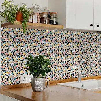 5" x 5" Beige Vinyl Arabesque Peel And Stick Removable Tiles
