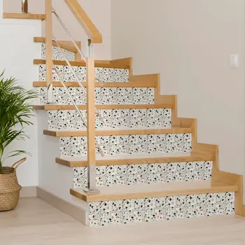 6" x 6" Beige Vinyl Arabesque Peel And Stick Removable Tiles