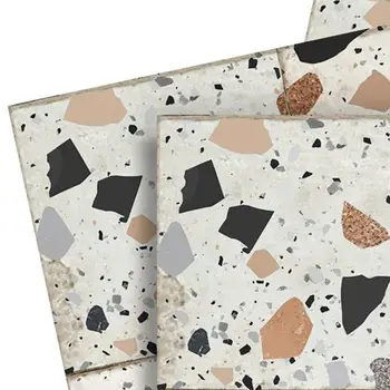 8" x 8" Beige Vinyl Arabesque Peel And Stick Removable Tiles