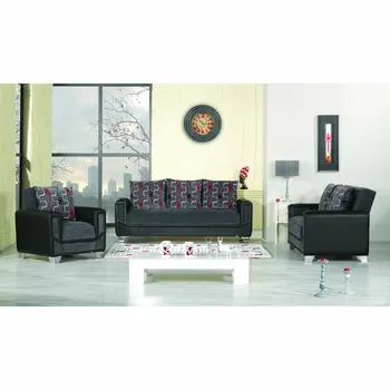 90" Gray Chenille Convertible Futon Sleeper Sofa And Toss Pillows With Storage