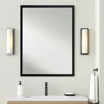 32" Black Bathroom Vanity Mirror